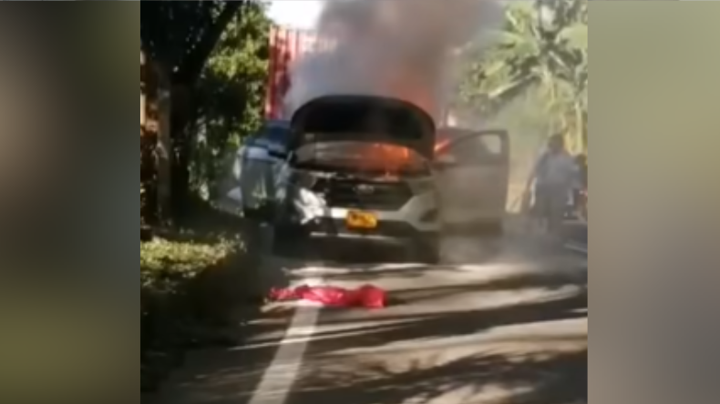 Se repite incendio de vehículo en la vía Ibagué – Cajamarca Se repite incendio de vehículo en la vía Ibagué – Cajamarca