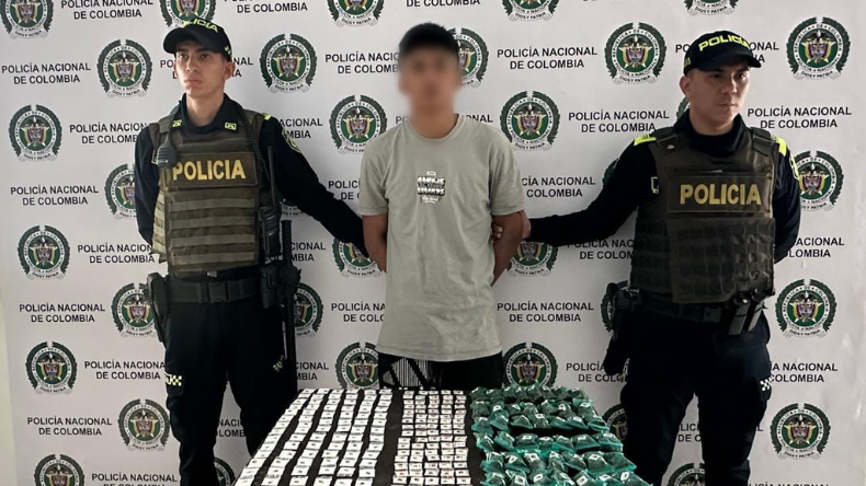 Joven fue sorprendido cargado de estupefacientes en Mariquita