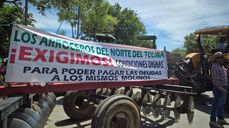 Estos son las cinco carreteras del Tolima bloqueadas por el paro arrocero Estos son las cinco carreteras del Tolima bloqueadas por el paro arrocero
