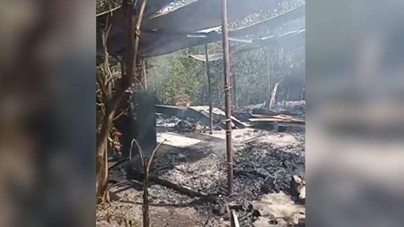 Expareja prendió fuego a vivienda luego de disputa por un menor Expareja prendió fuego a vivienda luego de disputa por un menor