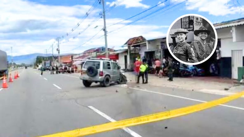 Dos policías murieron en accidente de tránsito en Chinauta Dos policías murieron en accidente de tránsito en Chinauta