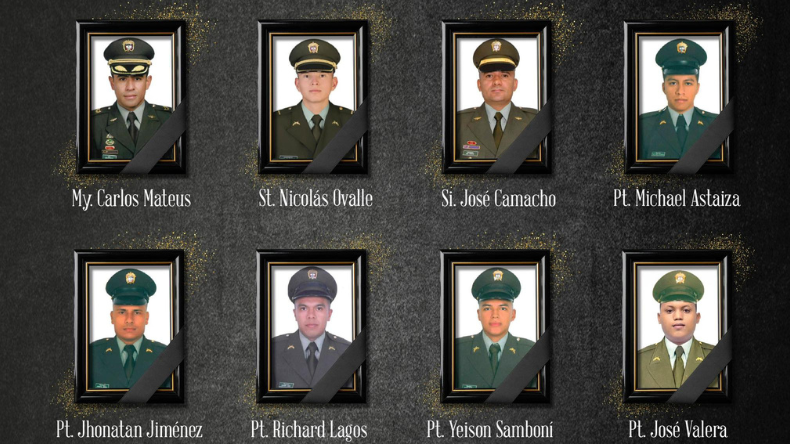 Asciende a 13 el número de policías muertos en ataque con dron en Amalfi, Antioquia Asciende a 13 el número de policías muertos en ataque con dron en Amalfi, Antioquia