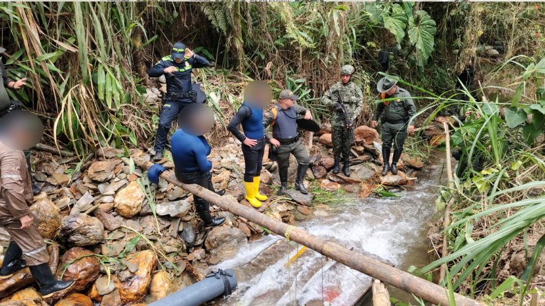 Capturan a siete personas por explotación ilegal de oro en el Líbano, Tolima Capturan a siete personas por explotación ilegal de oro en el Líbano, Tolima