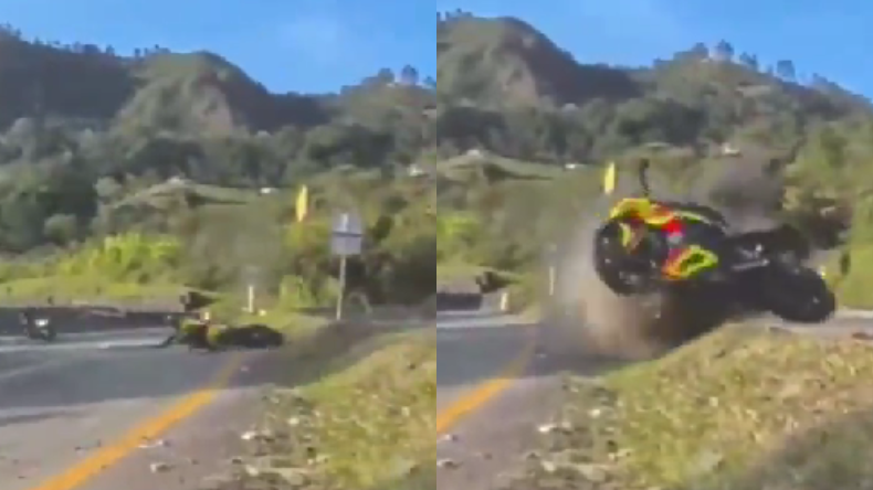 Grave accidente de dos motos en la vía Bogotá – Villeta Grave accidente de dos motos en la vía Bogotá – Villeta