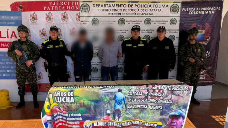 Caen presuntos extorsionistas vinculados disidencias en el Tolima Caen presuntos extorsionistas vinculados disidencias en el Tolima