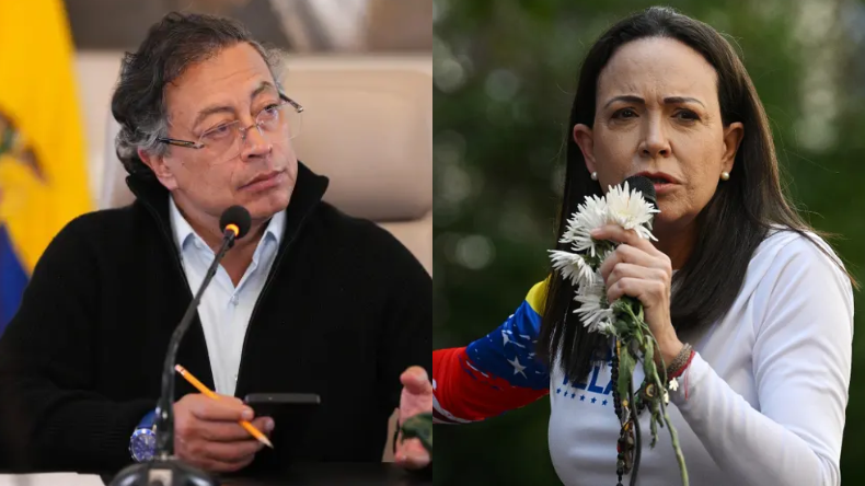 Petro responde a críticas de María Corina Machado y respalda a Nicolás Maduro Petro responde a críticas de María Corina Machado y respalda a Nicolás Maduro