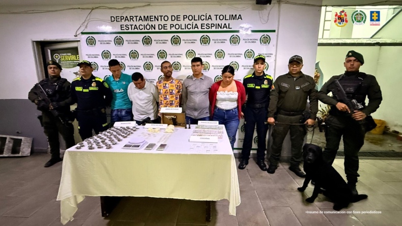 Cárcel a cinco personas por almacenar drogas en El Espinal Cárcel a cinco personas por almacenar drogas en El Espinal