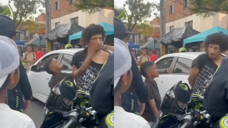 Menor abofeteó al presunto ladrón de su bicicleta Menor abofeteó al presunto ladrón de su bicicleta