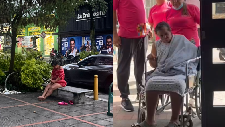Trasladan a una fundación a la mujer que estaba abandonada en el centro de Ibagué Trasladan a una fundación a la mujer que estaba abandonada en el centro de Ibagué