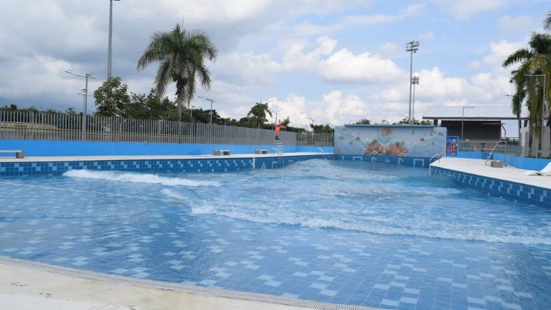 Piscina de olas del Parque Deportivo superó pruebas y quedó lista para abrir al público Piscina de olas del Parque Deportivo superó pruebas y quedó lista para abrir al público