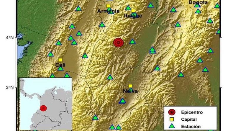 Sismo sacudió al sur del Tolima en la madrugada de este martes Sismo sacudió al sur del Tolima en la madrugada de este martes