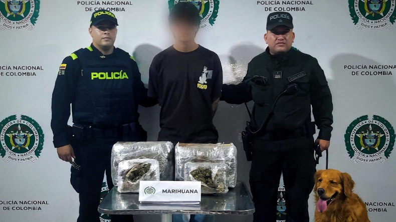 Capturan a joven con seis kilos de marihuana en el terminal de Ibagué Capturan a joven con seis kilos de marihuana en el terminal de Ibagué