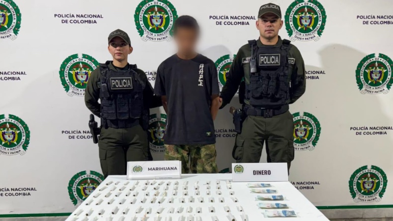 Capturan a joven con más de 100 cigarrillos de marihuana en Ibagué Capturan a joven con más de 100 cigarrillos de marihuana en Ibagué